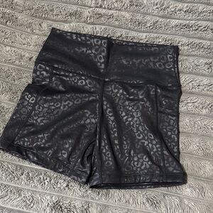 CVG Black Leopard Print Women's Shorts